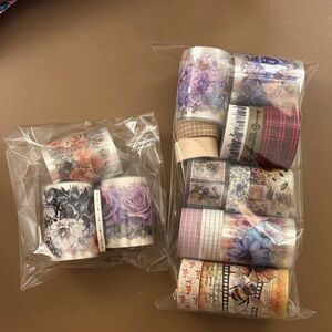 Washi Tape Colorful Decorative Set - Gently used fun variety 19 rolls